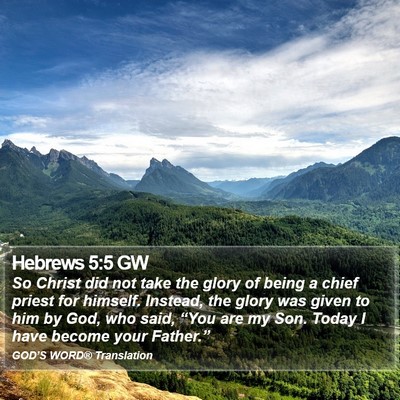 Hebrews 5:5 GW Bible Verse Image