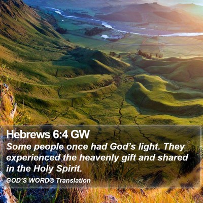 Hebrews 6:4 GW Bible Verse Image