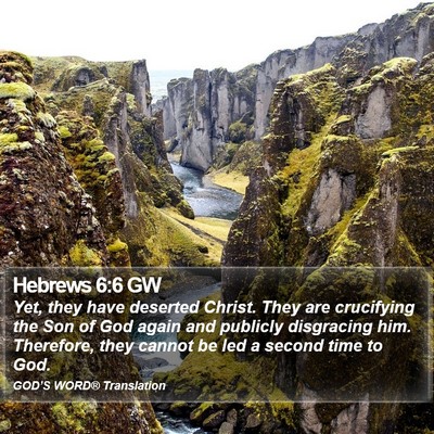 Hebrews 6:6 GW Bible Verse Image