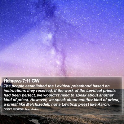 Hebrews 7:11 GW Bible Verse Image