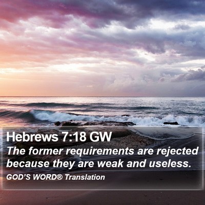 Hebrews 7:18 GW Bible Verse Image