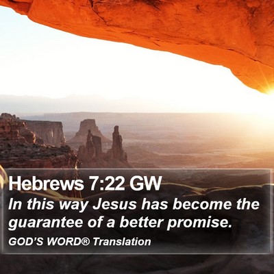 Hebrews 7:22 GW Bible Verse Image