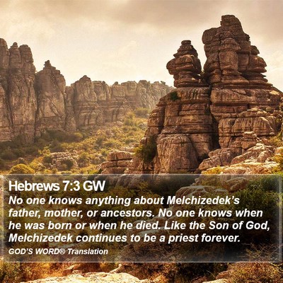 Hebrews 7:3 GW Bible Verse Image