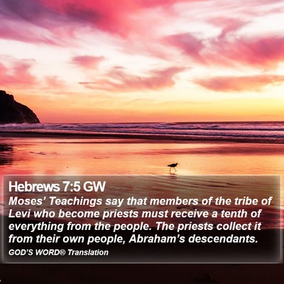 Hebrews 7:5 GW Bible Verse Image
