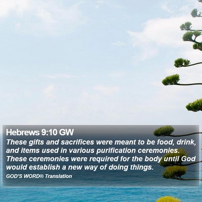 Hebrews 9:10 GW Bible Verse Image