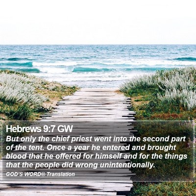 Hebrews 9:7 GW Bible Verse Image