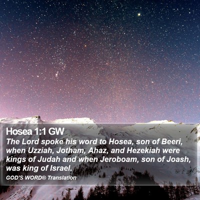 Hosea 1:1 GW Bible Verse Image