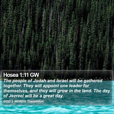Hosea 1:11 GW Bible Verse Image