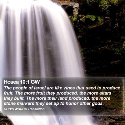 Hosea 10:1 GW Bible Verse Image