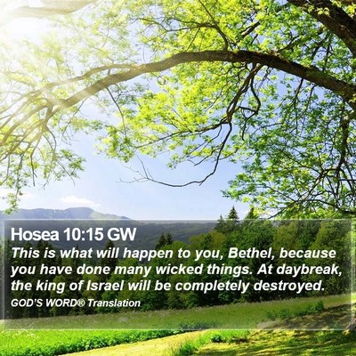 Hosea 10:15 GW Bible Verse Image