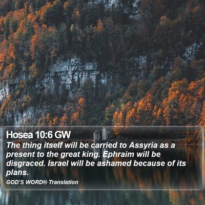 Hosea 10:6 GW Bible Verse Image