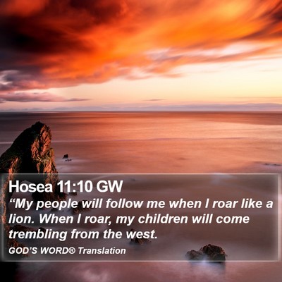 Hosea 11:10 GW Bible Verse Image