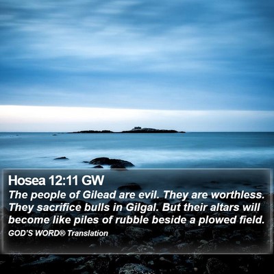 Hosea 12:11 GW Bible Verse Image