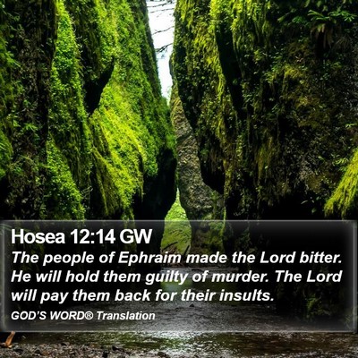 Hosea 12:14 GW Bible Verse Image