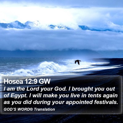 Hosea 12:9 GW Bible Verse Image
