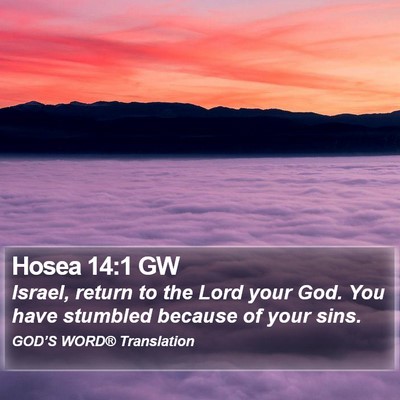 Hosea 14:1 GW Bible Verse Image
