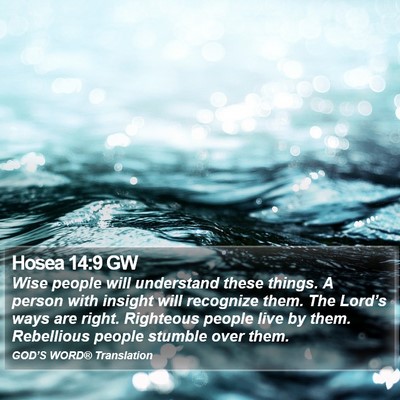 Hosea 14:9 GW Bible Verse Image
