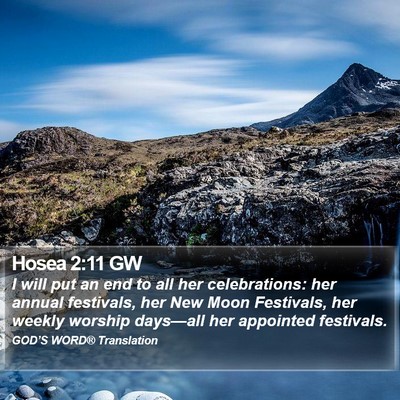 Hosea 2:11 GW Bible Verse Image