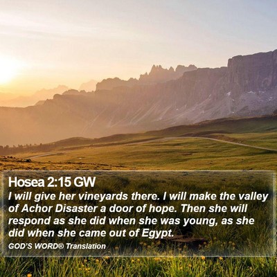 Hosea 2:15 GW Bible Verse Image