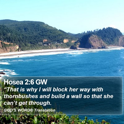 Hosea 2:6 GW Bible Verse Image