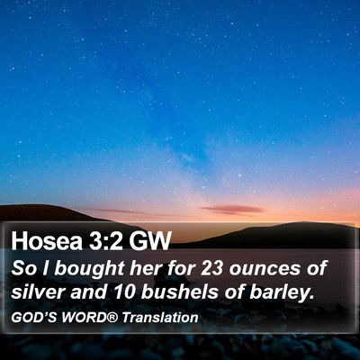 Hosea 3:2 GW Bible Verse Image