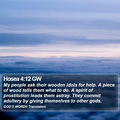 Hosea 4:12 GW Bible Verse Image