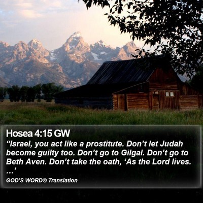 Hosea 4:15 GW Bible Verse Image