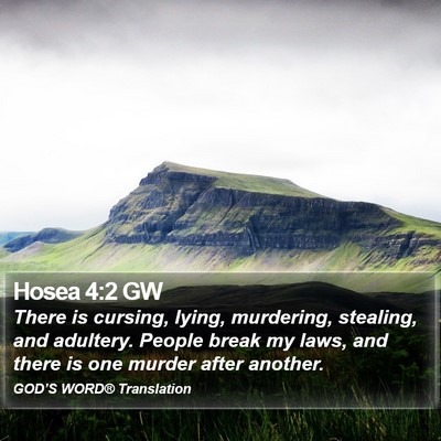 Hosea 4:2 GW Bible Verse Image