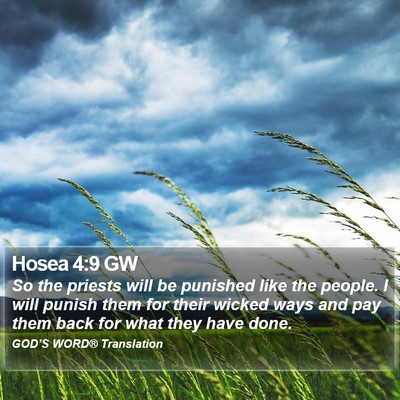 Hosea 4:9 GW Bible Verse Image