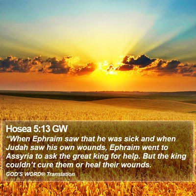 Hosea 5:13 GW Bible Verse Image