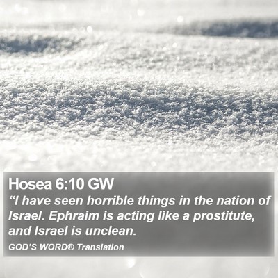 Hosea 6:10 GW Bible Verse Image