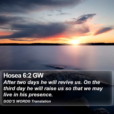 Hosea 6:2 GW Bible Verse Image