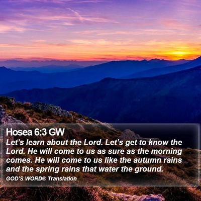 Hosea 6:3 GW Bible Verse Image