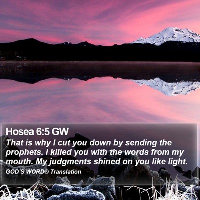 Hosea 6:5 GW Bible Verse Image