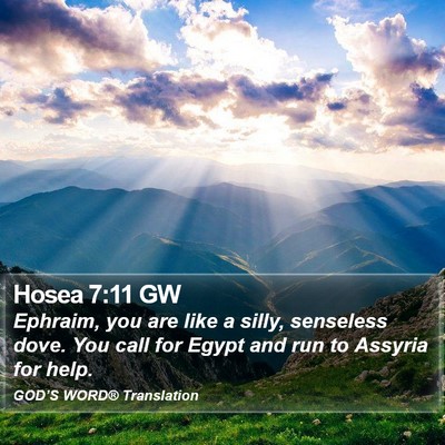 Hosea 7:11 GW Bible Verse Image