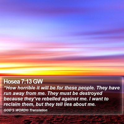 Hosea 7:13 GW Bible Verse Image