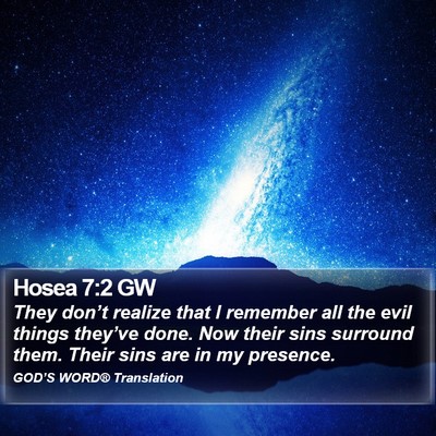 Hosea 7:2 GW Bible Verse Image