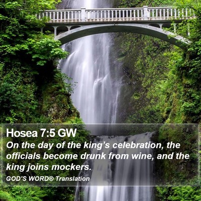 Hosea 7:5 GW Bible Verse Image