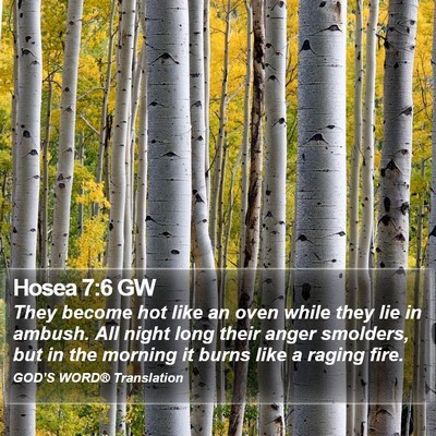 Hosea 7:6 GW Bible Verse Image