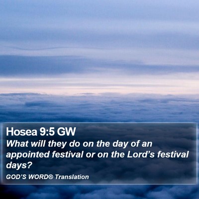 Hosea 9:5 GW Bible Verse Image