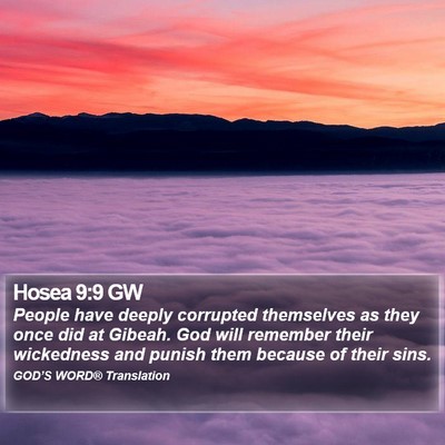 Hosea 9:9 GW Bible Verse Image