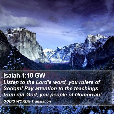 Isaiah 1:10 GW Bible Verse Image