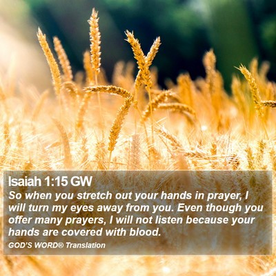 Isaiah 1:15 GW Bible Verse Image