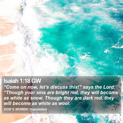 Isaiah 1:18 GW Bible Verse Image