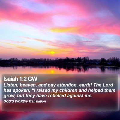 Isaiah 1:2 GW Bible Verse Image