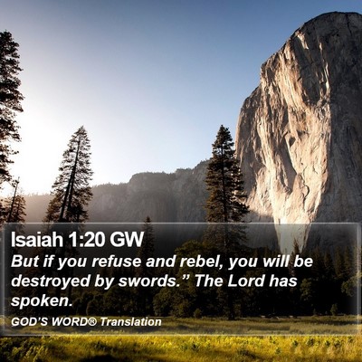 Isaiah 1:20 GW Bible Verse Image