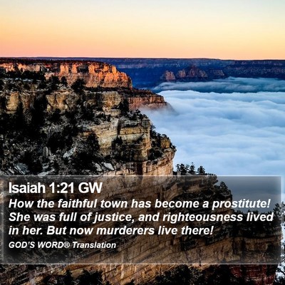 Isaiah 1:21 GW Bible Verse Image
