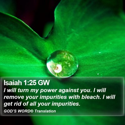Isaiah 1:25 GW Bible Verse Image