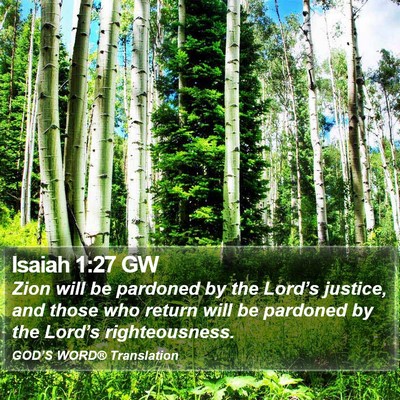 Isaiah 1:27 GW Bible Verse Image