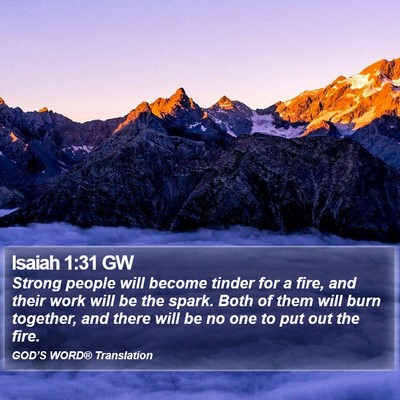 Isaiah 1:31 GW Bible Verse Image